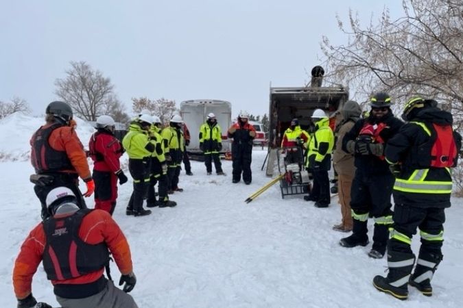 BNSF conducts hazmat training with first responders in Williston, North Dakota. 